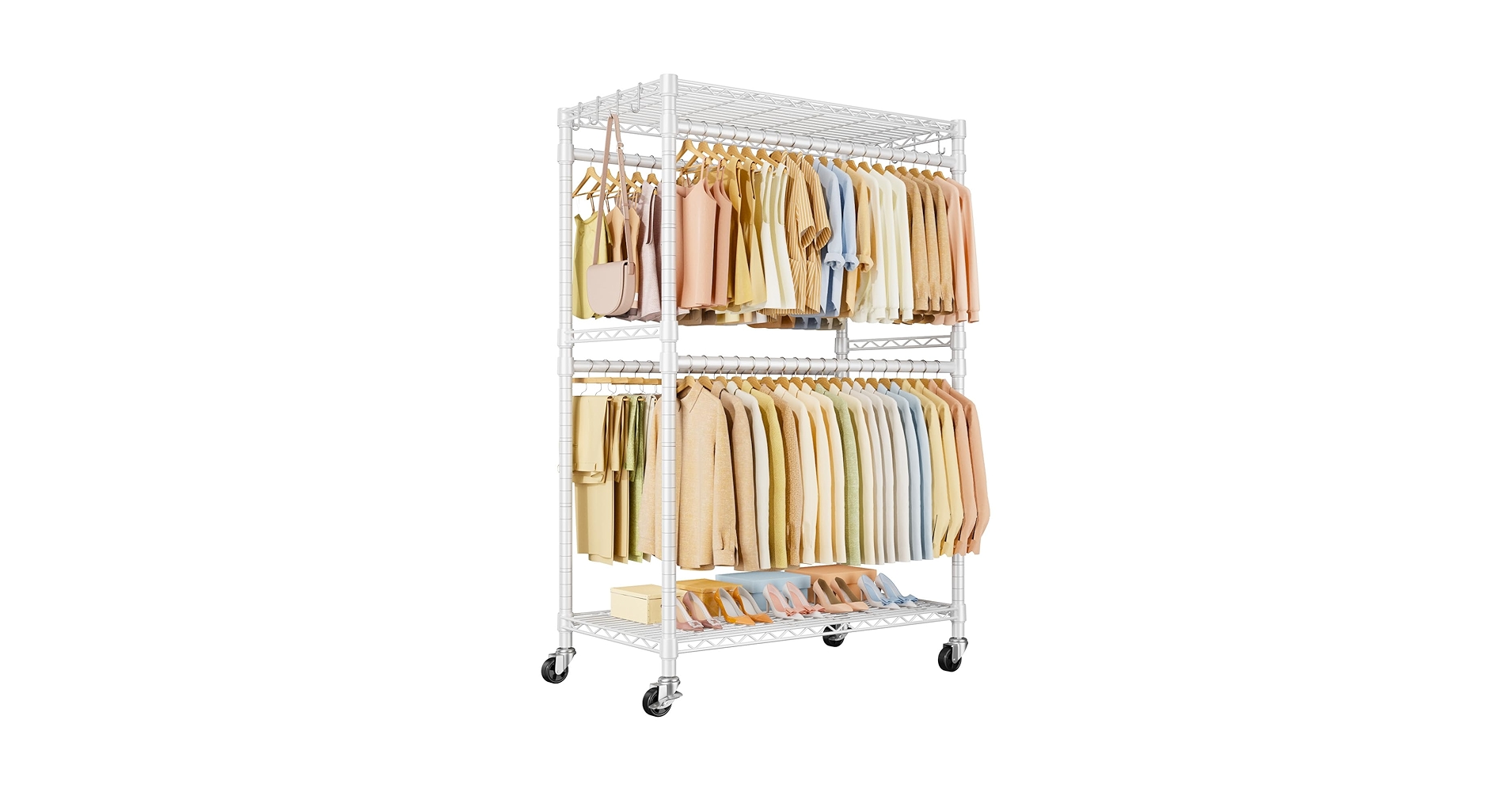 Amazon.com: ULIFHOME P4 Plus Rolling Clothes Rack Heavy Duty